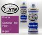 Preview: Honda, Camellia Red Pearl, R-86P: 400ml Sprühdose + 400ml Klarlack - Set, von ATW Autoteile West.